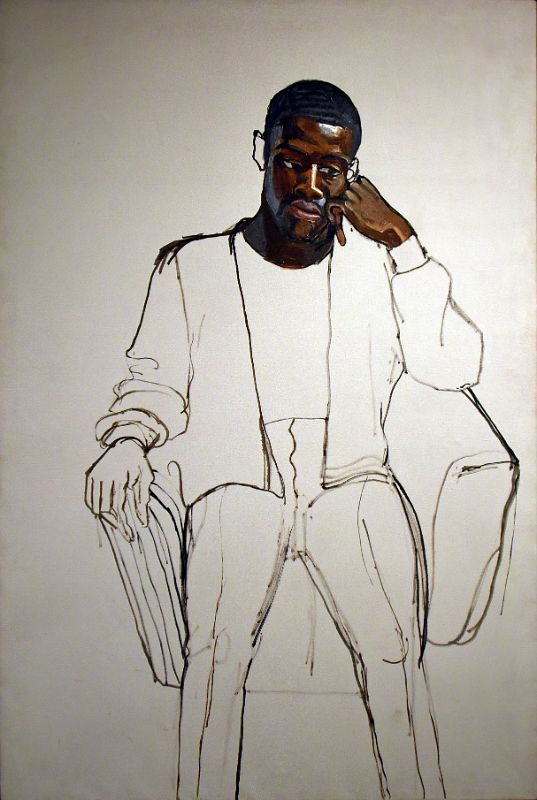 Alice Neel 1965 James Hunter Black Draftee 1 From COMMA Foundation Belgium At New York Met Breuer Unfinished